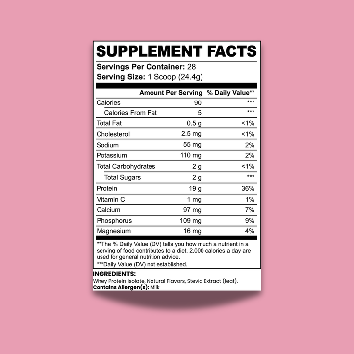 100% Whey Protein Isolate | Vanilla Cake Flavor