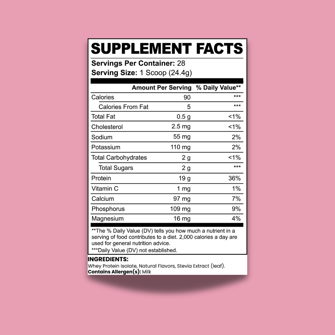 100% Whey Protein Isolate | Vanilla Cake Flavor